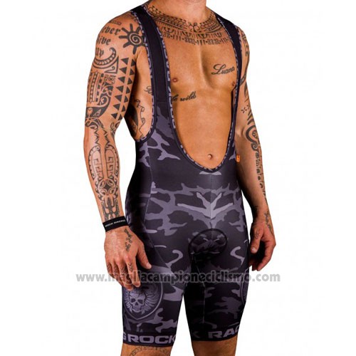 2016 Abbigliamento Ciclismo Rock Racing Marrone e Grigio Manica Corta e Salopette